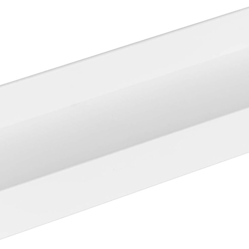 Rectangular Plastic Desk Organizer, Half Accessory Tray, 9.4" x 3.3" x 1", White